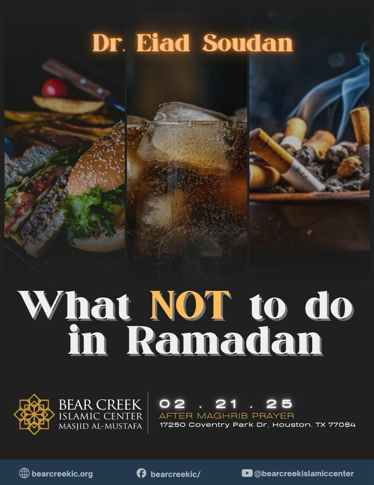 What  NOT  to do in Ramadan